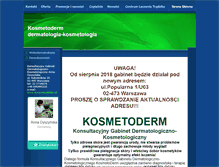 Tablet Screenshot of kosmetoderm.waw.pl
